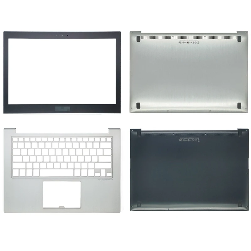 

NEW Laptop Case Front Bezel/Palmrest/Bottom Case Upper Top Back Cover For ASUS UX21 UX21E UX31 UX31E Silver/Black