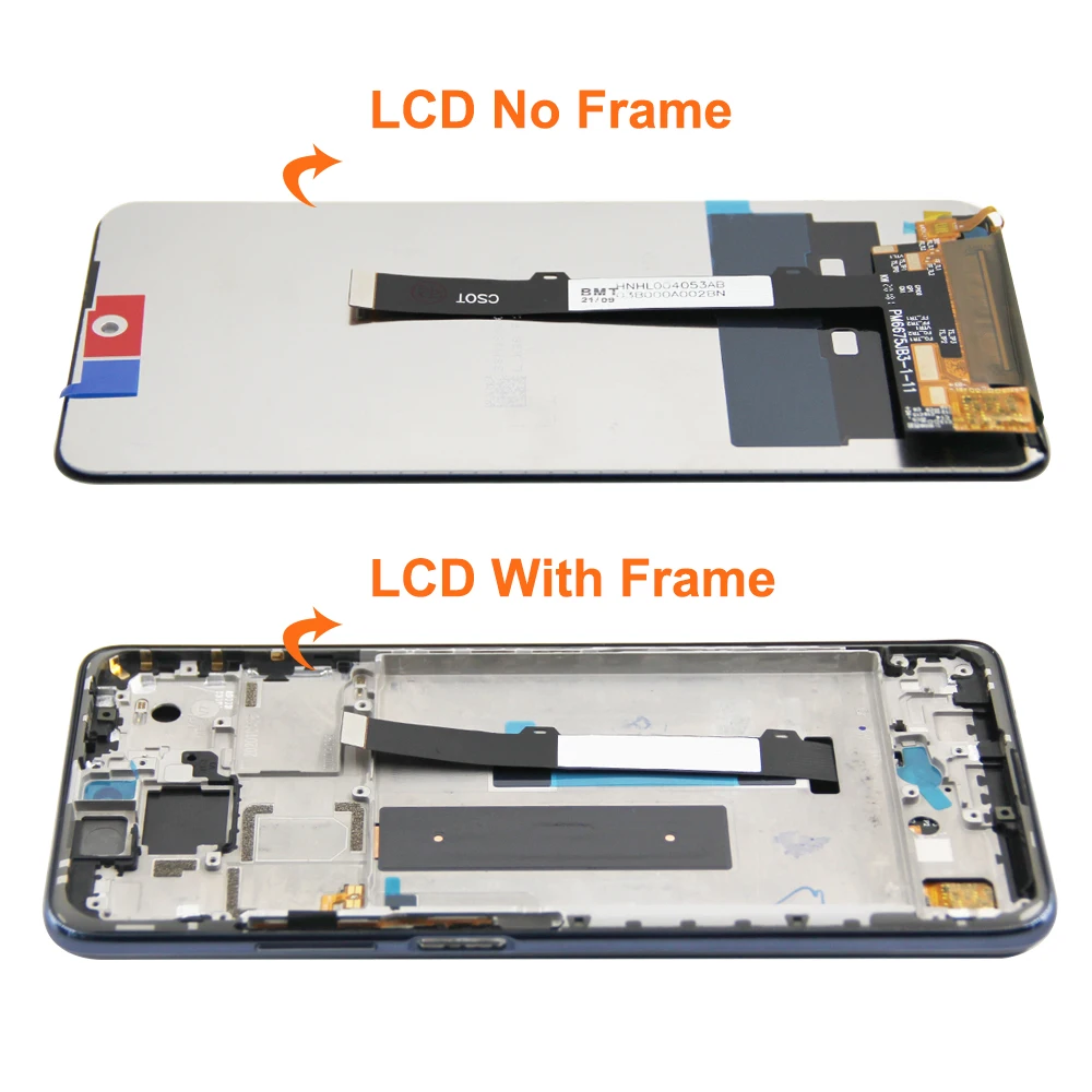 For Xiaomi Mi 10T Lite 5G LCD Display Touch Screen Assembly For Mi10T Lite M2007J17G LCD Display Replace, with Frame