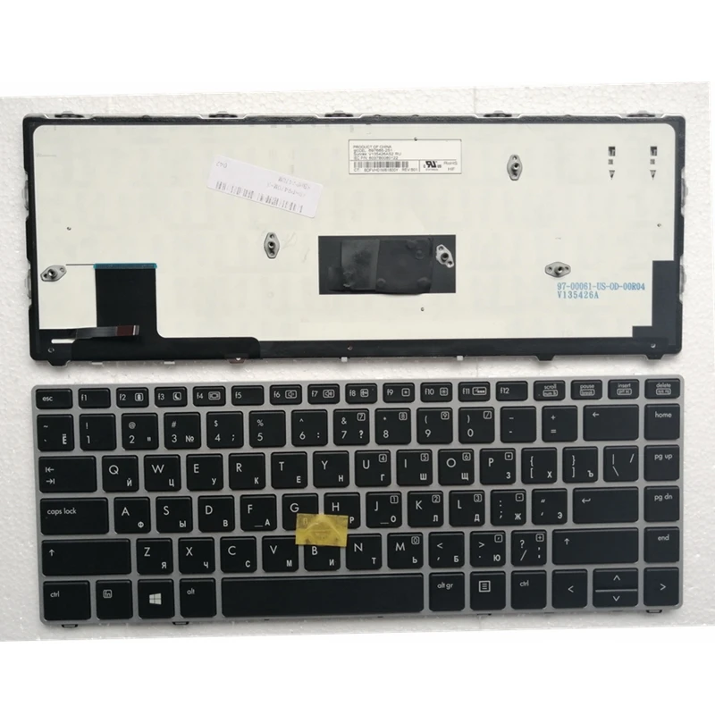 

GZEELE laptop accessories NEW for HP Elitebook Folio 9470M 9470 9480M Laptop Keyboard Backlit 697685-001 702843-001 RU