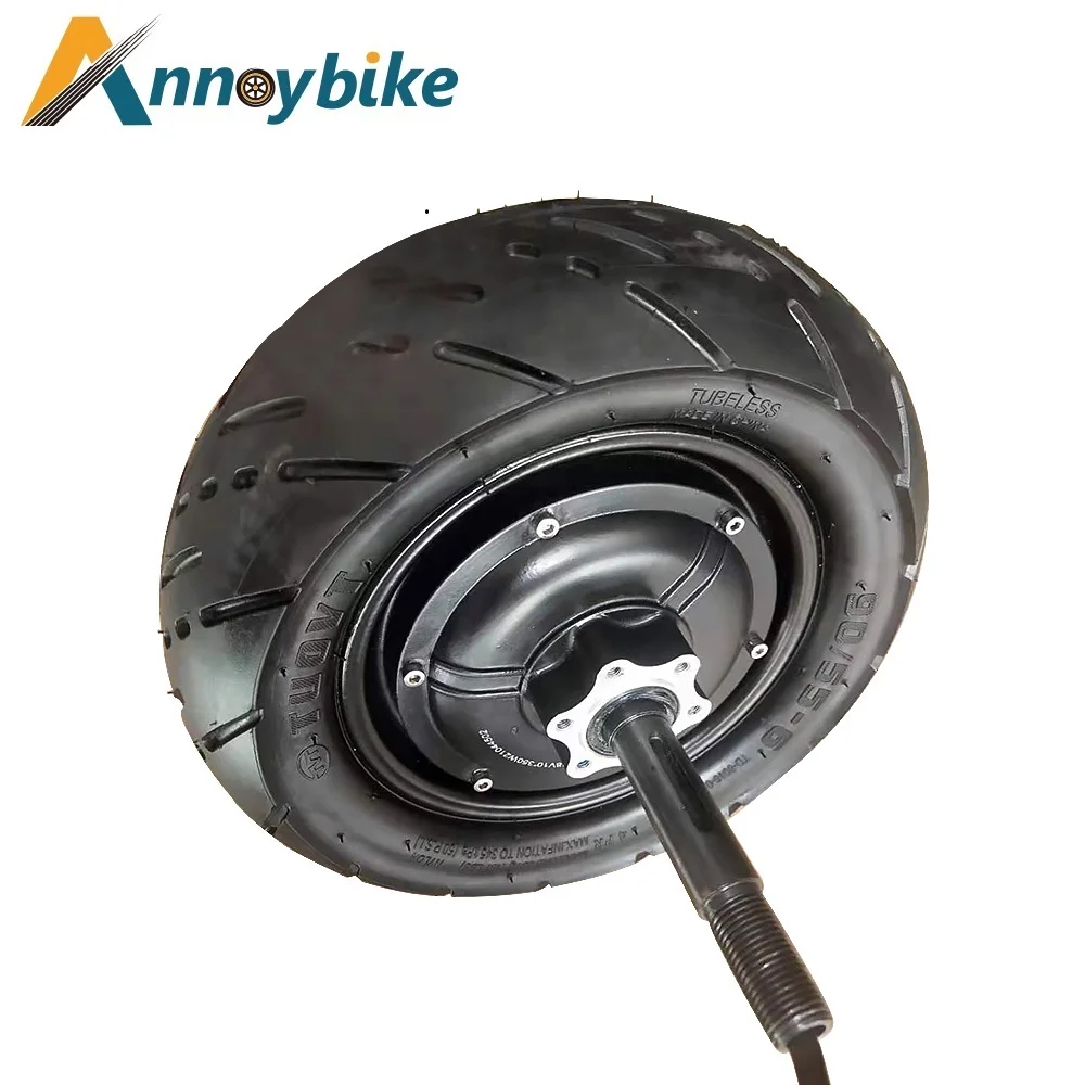 

10 inch Single Shaft Vacuum Tire Karting Motor 48v 350w 500w 600w 800w 1000w High Power Wide Tire Brushless Hub Motor Wide Tyre