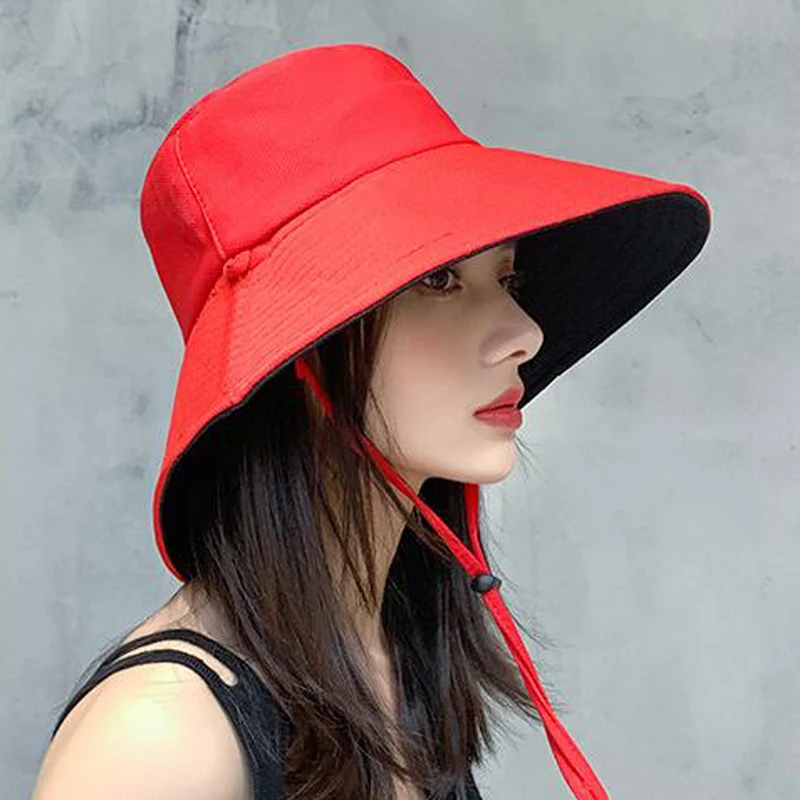 2023 Fashion  fisherman hat womens outdoor shade bucket hats wild tide cap cotton bucket caps for men casquette