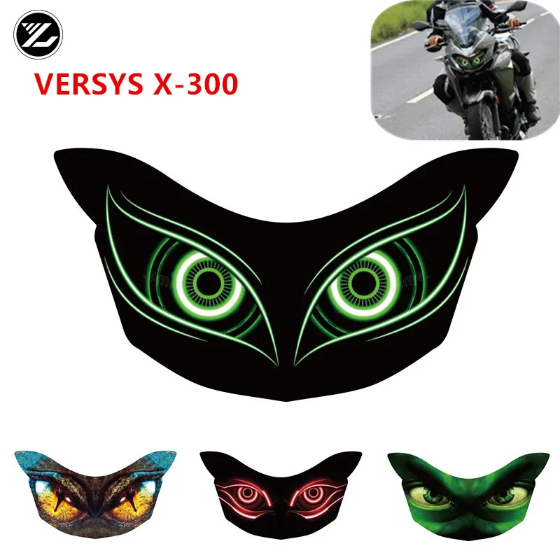 For KAWASAKI VERSYS X-300 2017 Motorcycle accessories Front Fairing Headlight Guard Sticker Head light protection Sticker