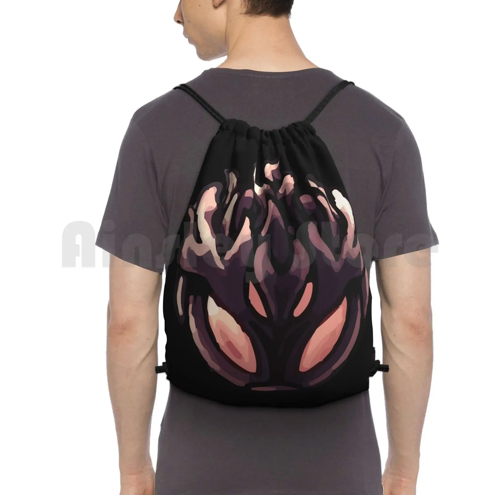 Fury Of-Hollow Knight Backpack Drawstring Bag Riding Climbing Gym Bag Hollow Knight Heckler Koch Video Games