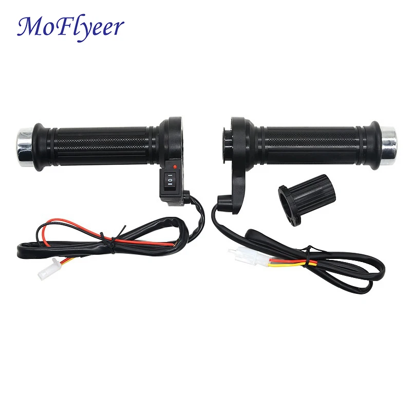 

MoFlyeer Motorcycle Electirc Heated Grip Motorbike ATV Hand Hot Grips 7/8" 22mm Handle Bar Warmer 12V ATV Scooter Electric