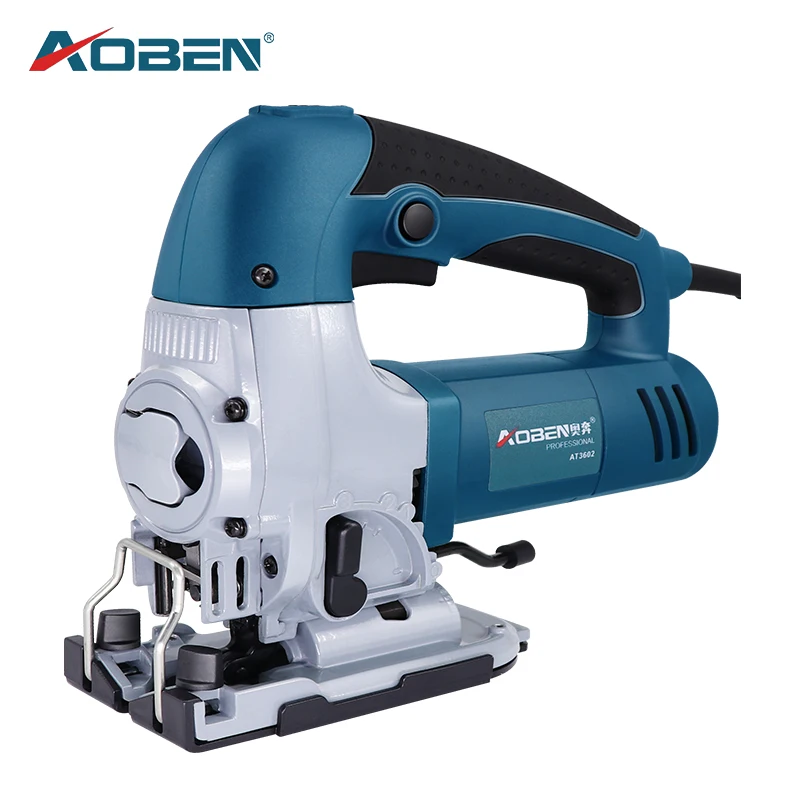 AOBEN 600W Electric Jig Saw Guide 6 Variable Speed Electric Saw  10 Pieces Metal Blades 1 Pieces Carbon Brush Jigsaw Power Tools