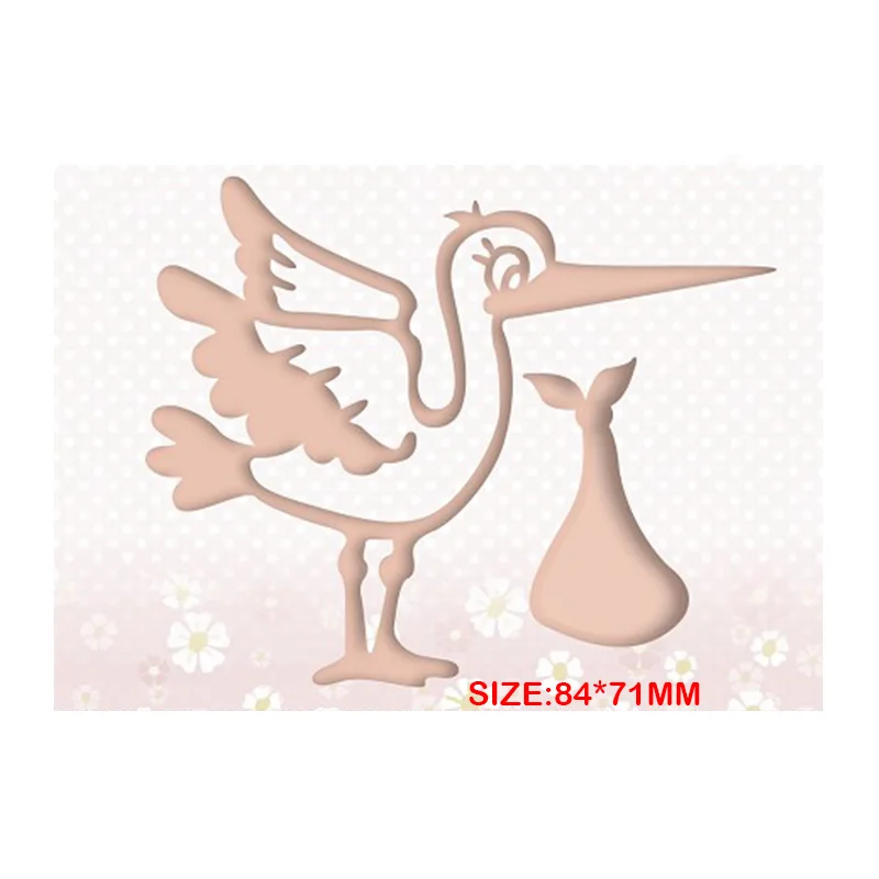 2021 elefanten Kreis Rahmen Metall Schneiden Stirbt für Neue Baby Wagen Scrapbooking DIY Fotoalbum Karte, Der Vogel Schablone