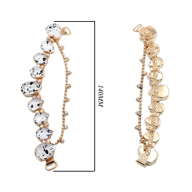 1Pcs/Lot 140MM Rhinestone for Shoes Chain  Accessories DIY Garment Sewing Accessories Metal Rhinestone Buttons Bikini Connectors