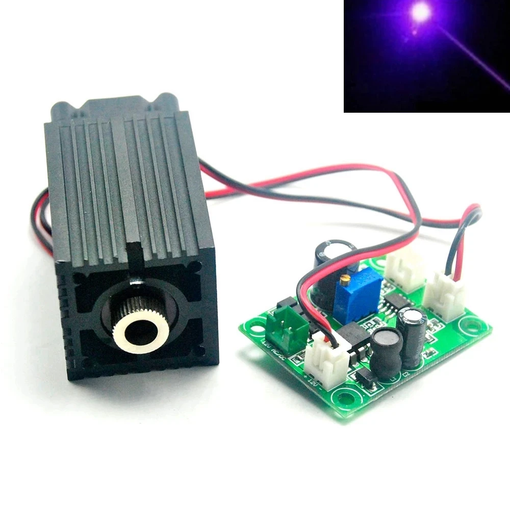 Dot/Lijn/Cross Modulehigh Power Focusseerbaar 405nm 100Mw Violet/Blue Laser Diode