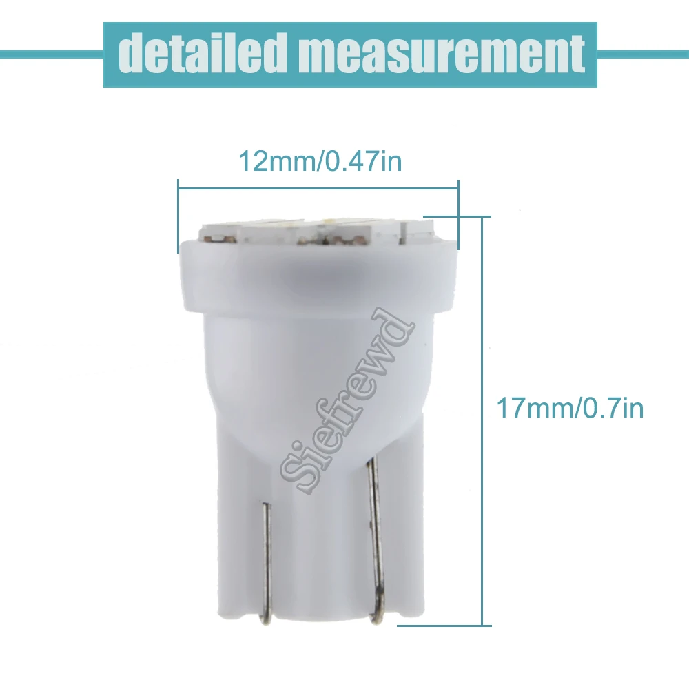 자동차 인테리어 돔 맵 라이트 사이드 웨지 클리어런스 전구 램프, 따뜻한 흰색 T10 1210 8SMD W5W 194 168 192, 자동차 스타일링 4300K 12V, 2 개