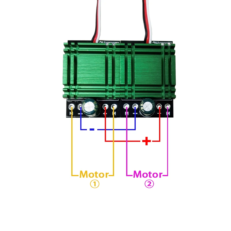 RC Bidirectional Walking Motor Drive ESC For HUINA 1580 1592 1593 1594 1/14 RC Excavator Conversion Hydraulic Model Parts