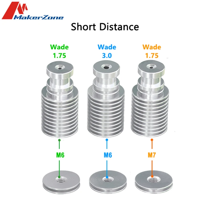 V6 dissipatore di calore a breve distanza J-Head Hotend All Metal Wade Block con Heatbreak per parti della stampante 3D a filamento M6/M7/MK8