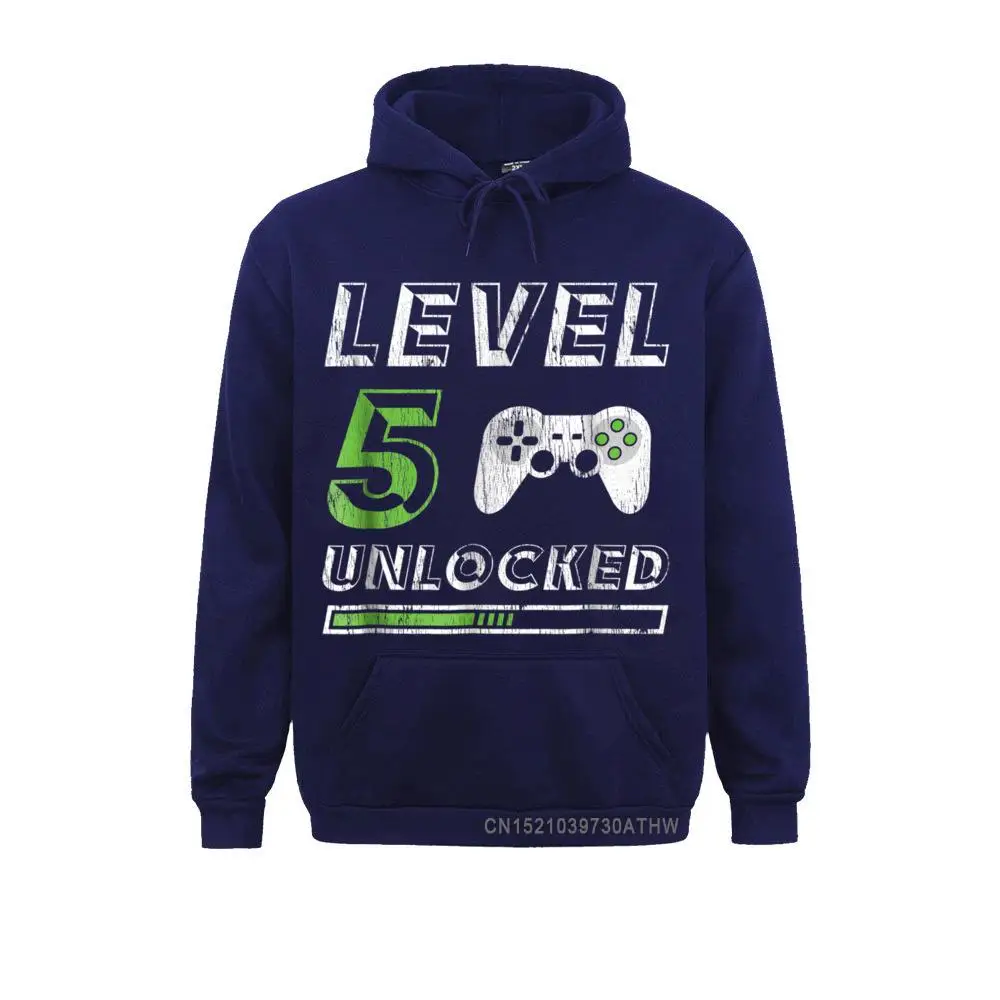 Level 5 entsperrt 5 Jahre alten Spieler lustige Geburtstag Kapuzen oberteile Männer Sweatshirts Familie Camisa Frauen Hoodies Hauben Herbst