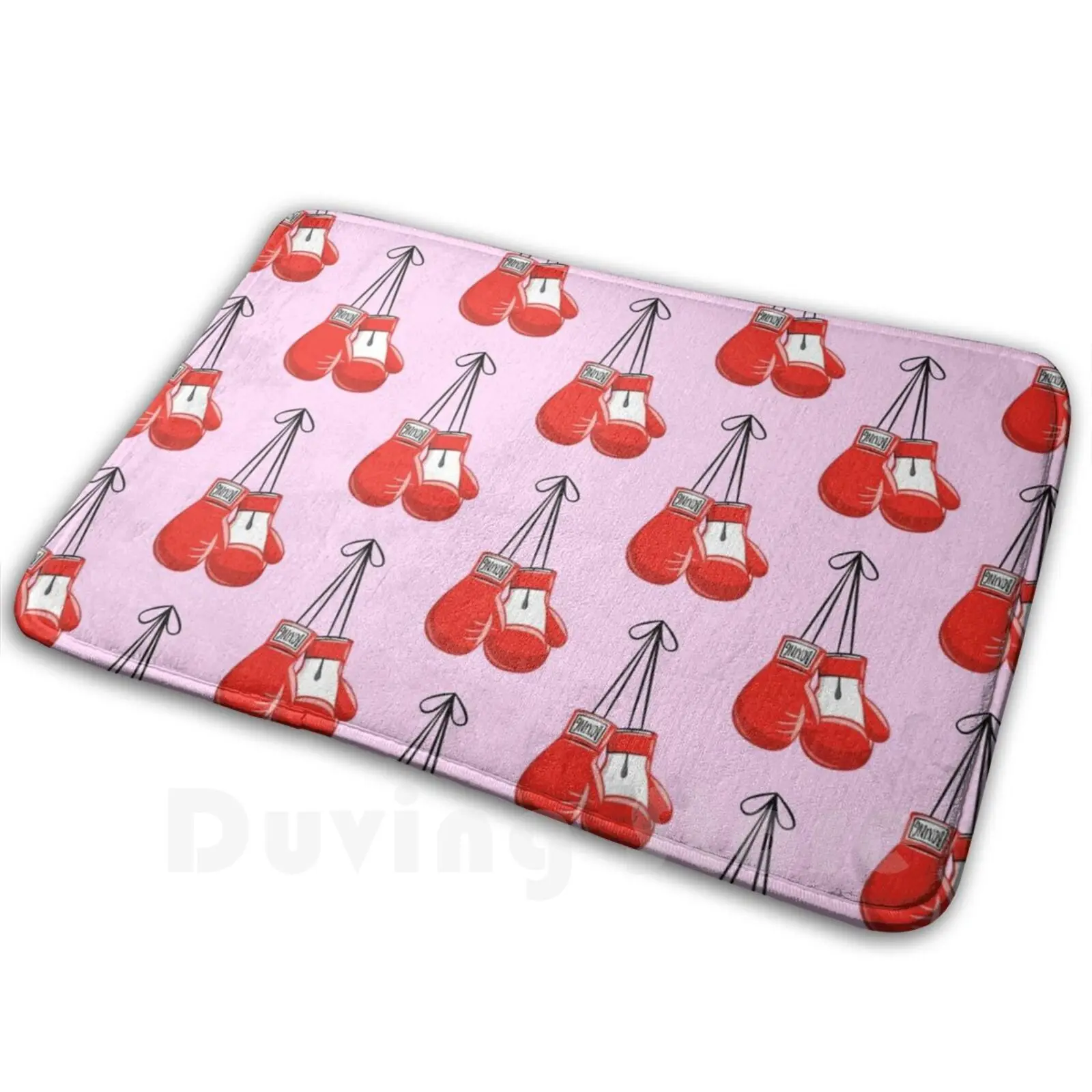 Boxing Gloves-Pink And Red Soft Non-Slip Mat Rug Carpet Cushion Boxing Boxing Gloves Fighter Little