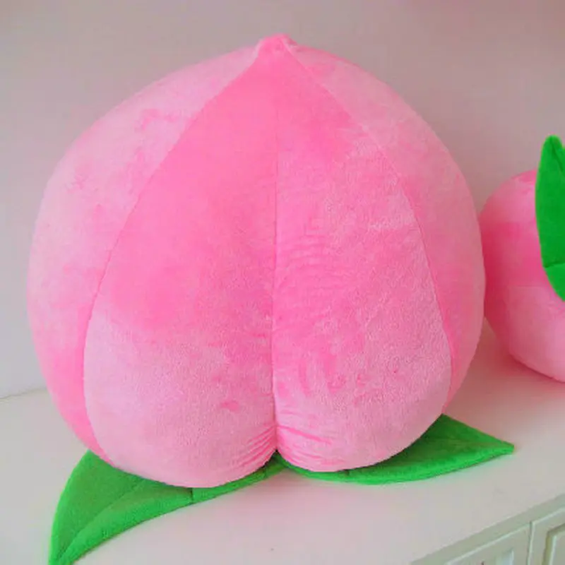 New Pink Peach Plush Toys Fruit Pillow Home Decorate Doll Birthday Gift