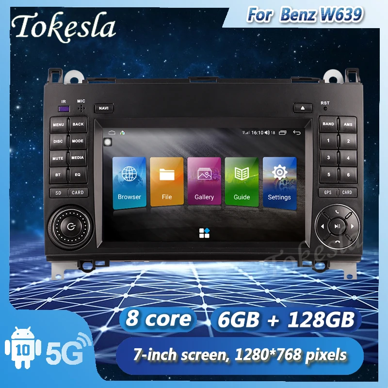 Tokesla android 11 Car Radio auto DVD GPS System for Mercedes Benz B200 A B Class W169 W245 Viano Vito W639 Support DVR Carplay