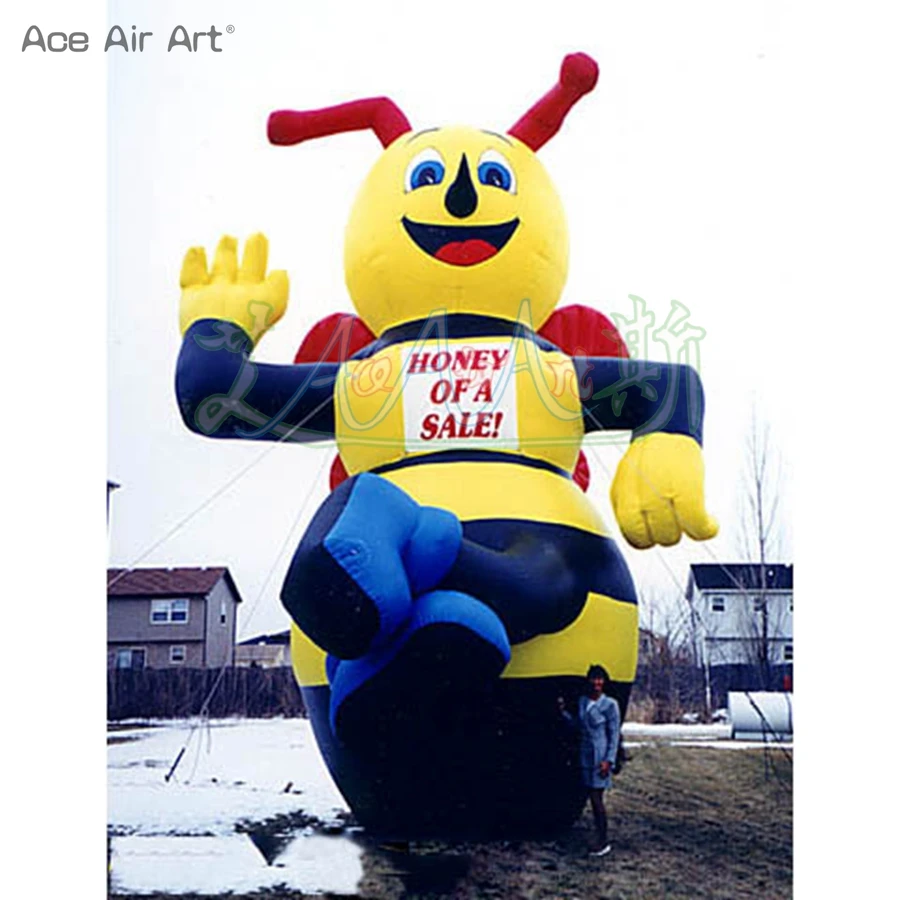 Event Inflatable Bee Girl And Boy Cartoon/Custom Inflatable Animal Replica For Outdoor Advertising Exhibition/Event Promotion