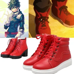Academ Izuku Midoriya Cosplay Casual Women Men Vulcanize Canvas Shoes Lace-up High Top Shoes Summer Footwear New