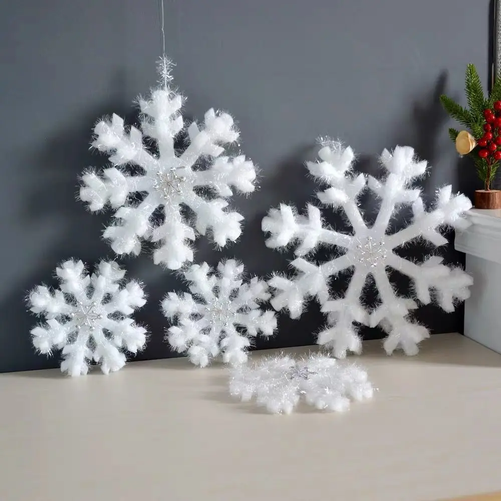 

2pcs Christmas Snowflakes Christmas Tree Ornaments Home Decorations Pendants Three-dimensional Snowflake Props Decoration