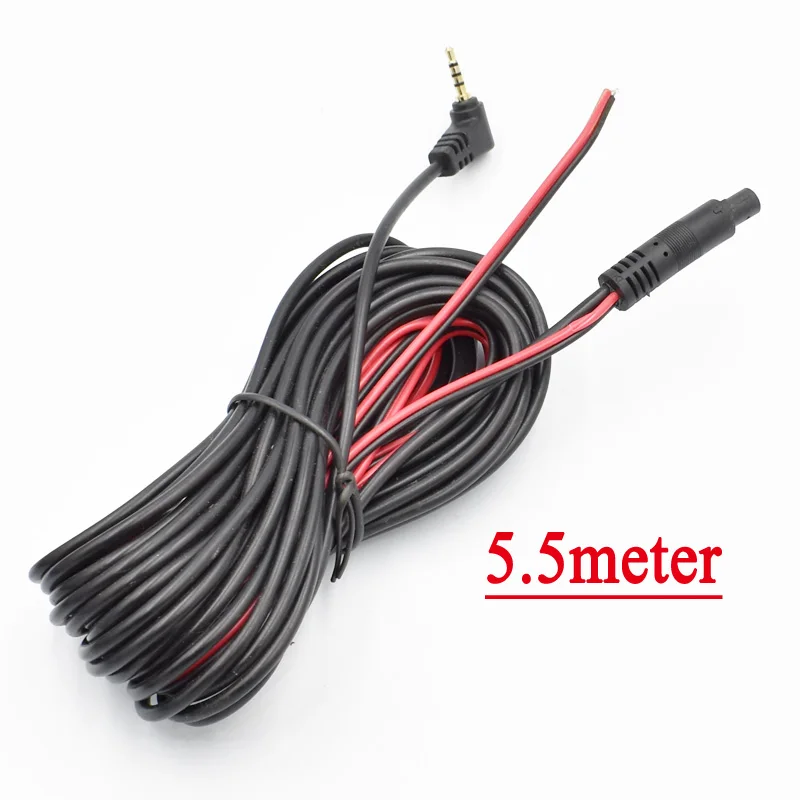 5 Pin Car DVR Camera Cable 2.5mm Jack Port 4pin Video Extension Line for Vehicle Rear View Camera