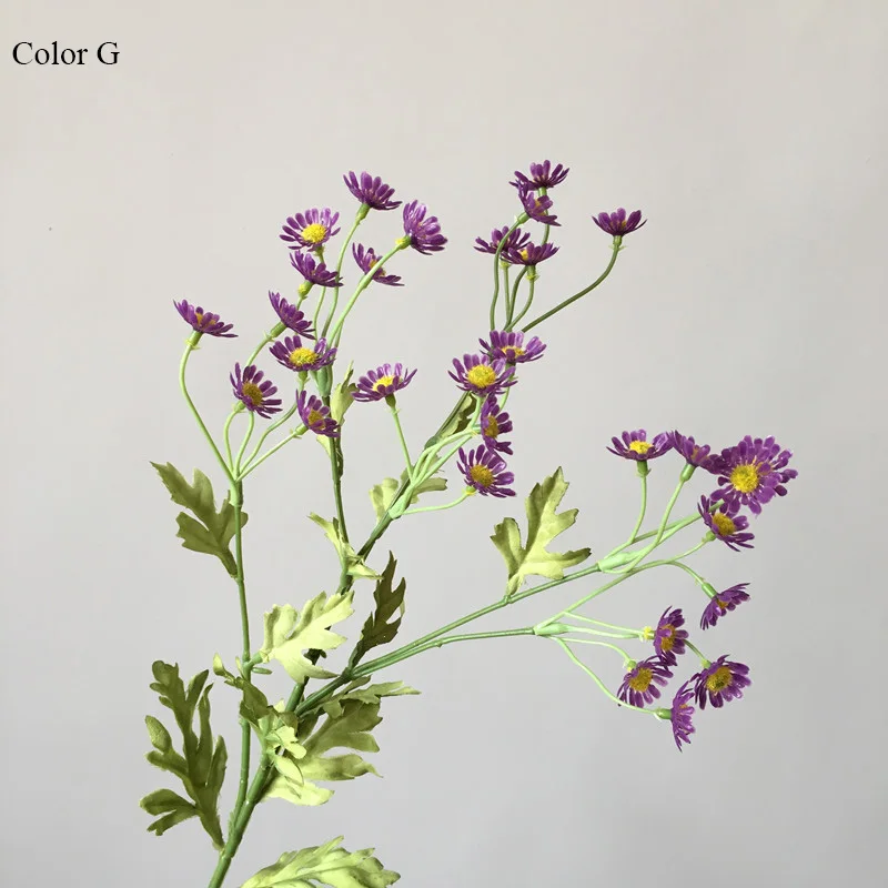 Artificial Daisy Flowers plastic Fake Chamomile Flowers Stamen Small Daisy for Wedding Home Table Decor