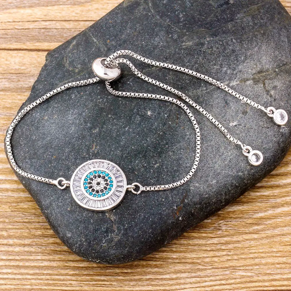 Nidin Lucky Eye Bracelet for Women Top Quality Cubic Zirconia Chain Bracelet  Exquisite luxury Dubai  Best Party Wedding Jewelr