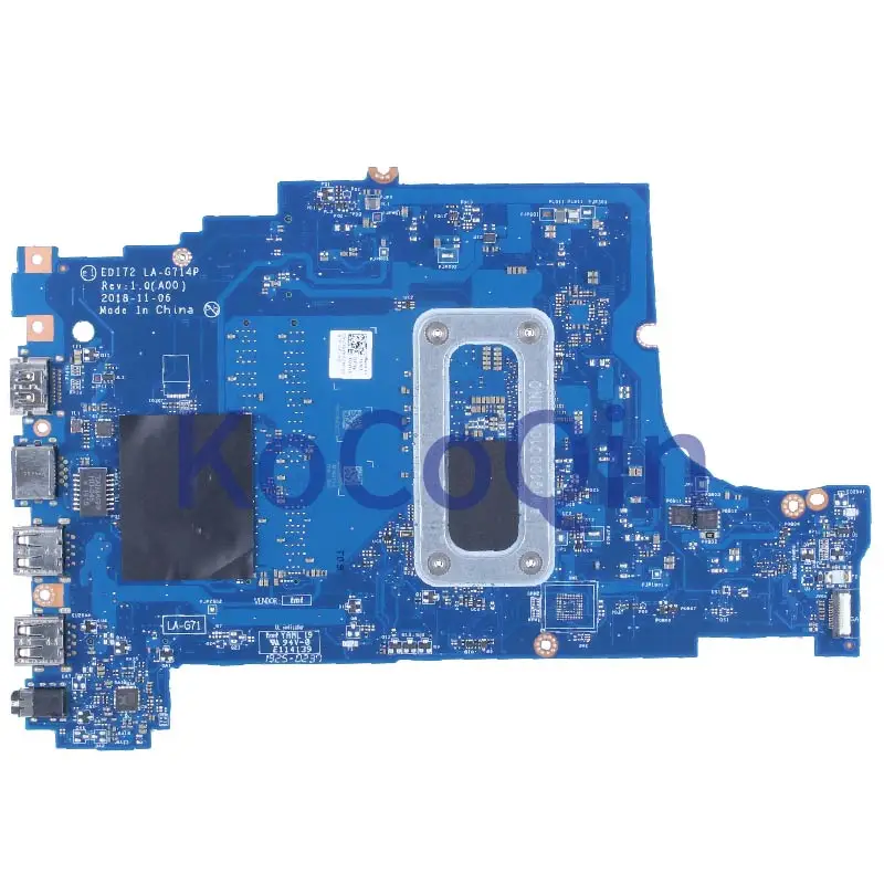 Imagem -06 - para Dell Inspiron 3581 Celeron 3865u Notebook Mainboard 0x0yh6 La-g714p Sr349 Ddr4 Computador Portátil Placa-mãe