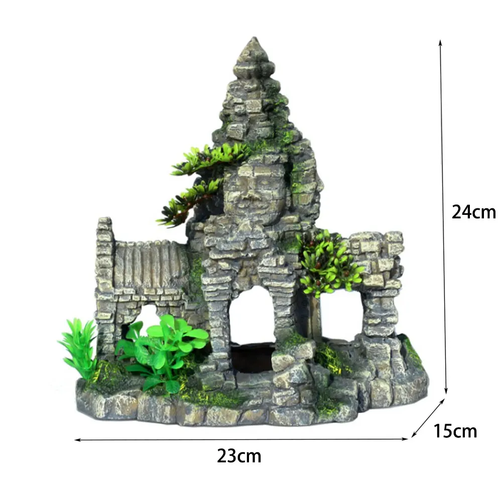 Fish Tank Landscaping Rockery Aquarium Decoration Landscaping Accessories Shrimp Shelter House Ornament Resin Crafts Decor