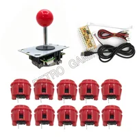 Piezas de Arcade DIY Kit USB tablero de Control codificador de retardo cero con copia OBSF 30 botones Jostick Arcade Mame juego Rasberry Pi parte