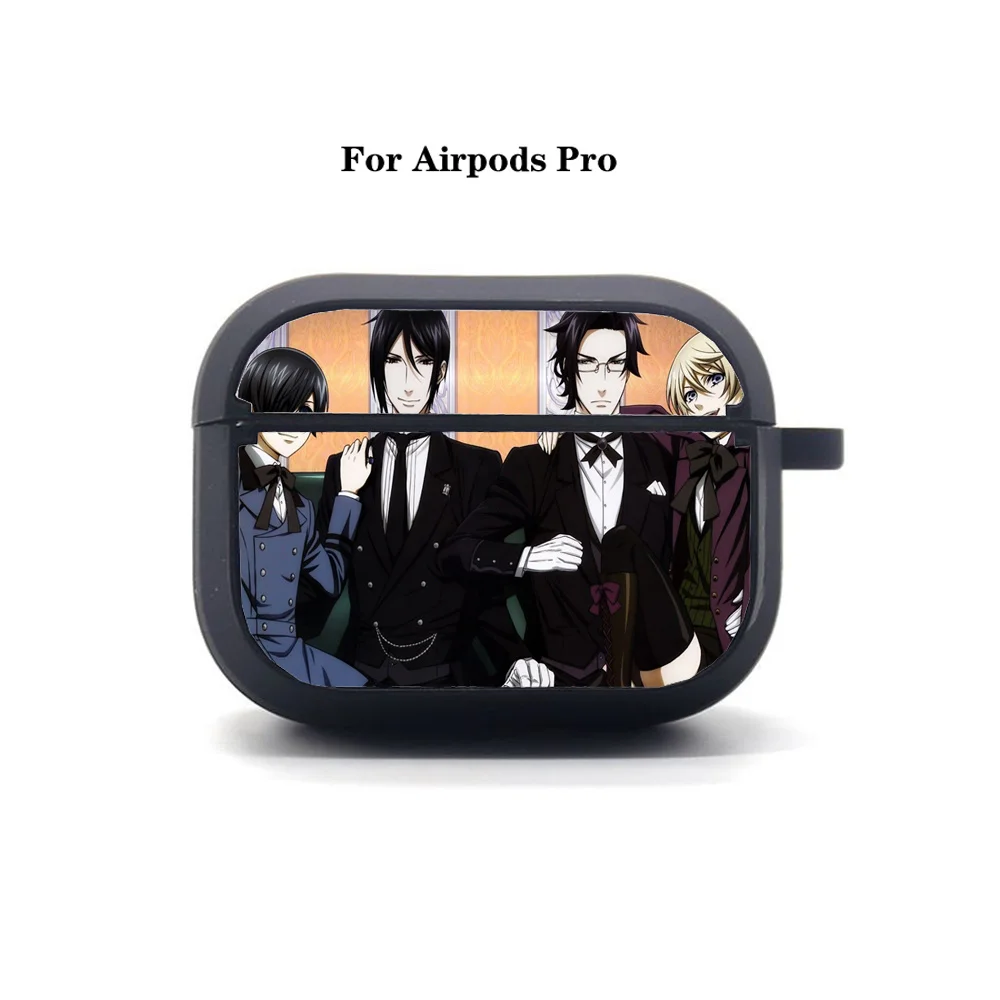 

AirPods Pro Earphone bag Anime Black Butler AirPods Pro case Cover Apple Soft Silicone Bluetooth Protective Earphone Case