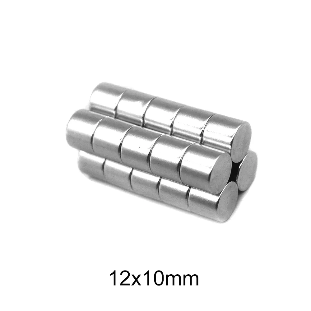 2/5/10/20/50PCS 12x10 mm Super Powerful Strong Magnetic Magnets Permanent Neodymium Magnets 12x10mm Small Round Magnet 12*10