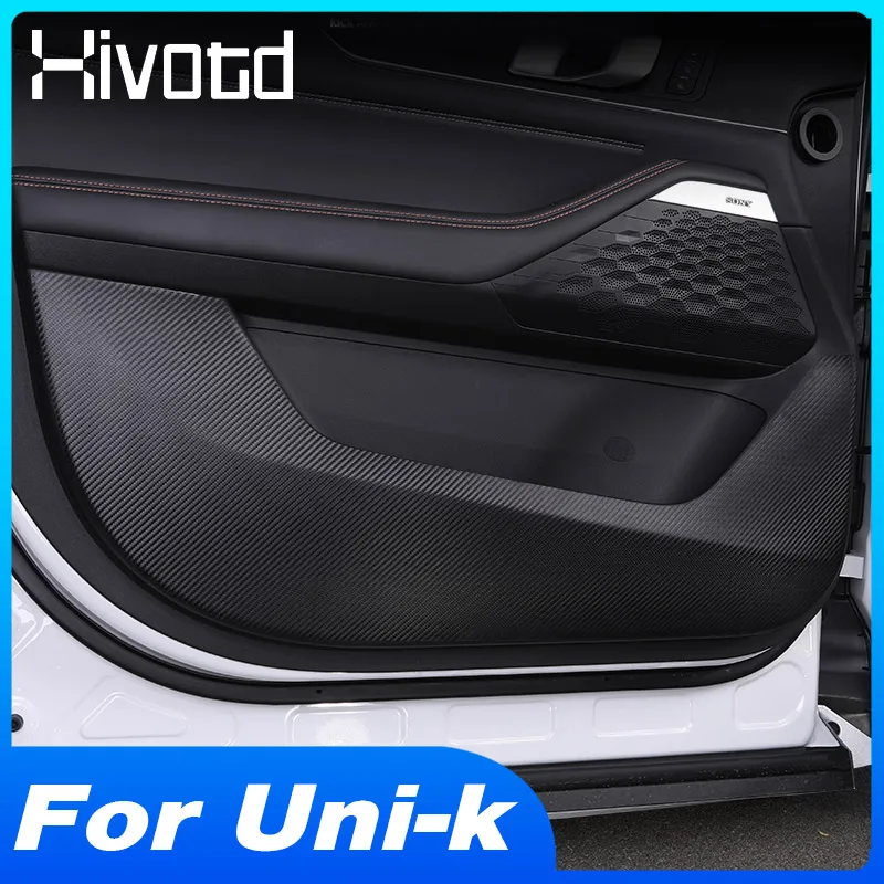 Car Door Anti-Kick Sticker Co-pilot Storage Box Pad Anti-Dirty Cover Interior Decor Accessories For Changan Uni-k Unik 2024