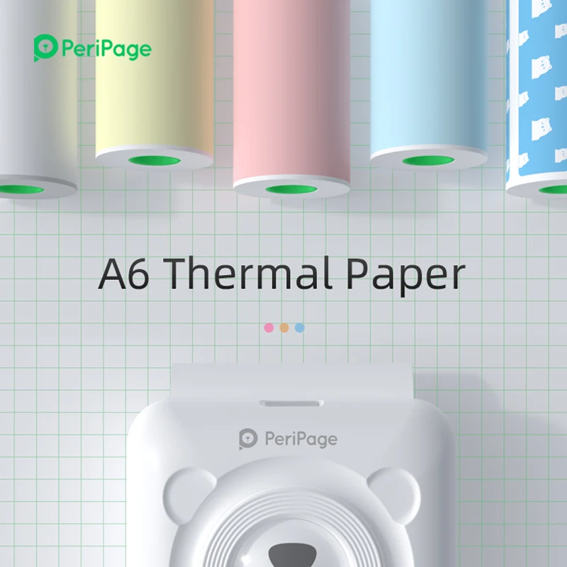 

PeriPage Official 56x30mm Thermal Paper label Paper Sticker Paper For Thermal Pocket Mini Printer A6 A8 Keep 3-10 Years