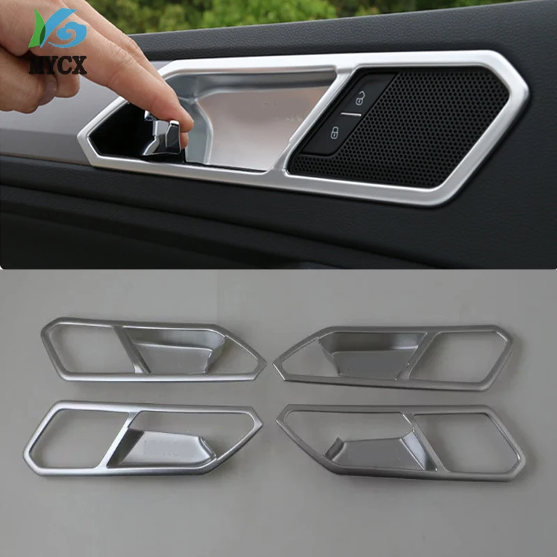 Car Accessories ABS Interior Interior door decoration Inner handle For Volkswagen Tiguan L 2017 2018 2019 Car Styling