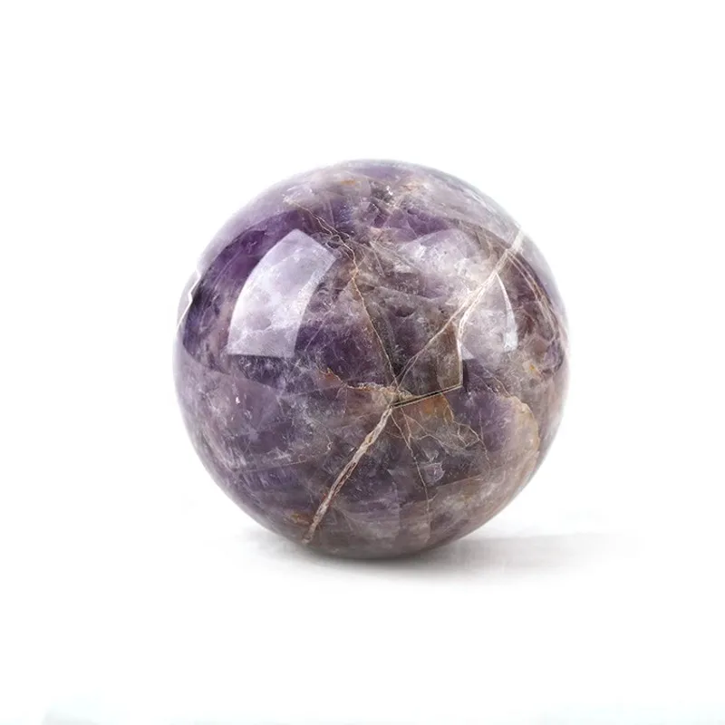 

Natural Quartz Purple Crystal Stone Balls, Dream Amethyst Sphere, Energy Healing Ornaments, 5-8cm, 1Pc