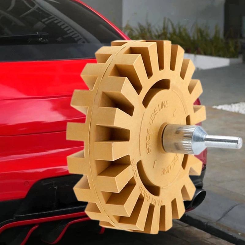 4-inch Rubber Grinding Wheel Quick De-glue Abrasive Disc Rotating Tool Removal Car Stickers and Tape Polishing Wheel