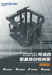 Condensed light Universal HANGAR garage composable action base with decal for MG RG HG 1/100 1/144 6 inch model DN004