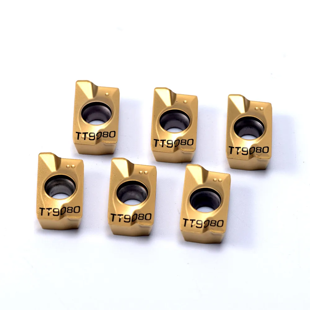 Imagem -06 - Carbide Fresadora Interna Inserção de Máquina Cnc Torno de Metal Ferramenta de Torneamento Alta Qualidade Apmt1604 Pder Tt9080 Apmt 1604 10 Pcs