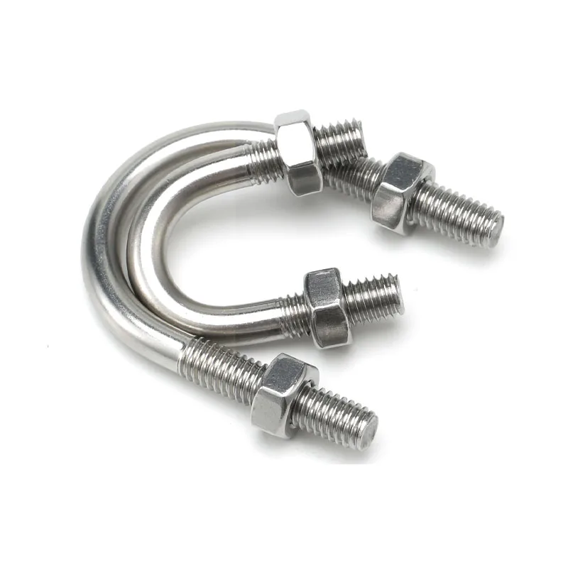 1Pcs M8 304 Stainless Steel U-type Bolts With Nuts Hoop Horse U Screws With Nuts