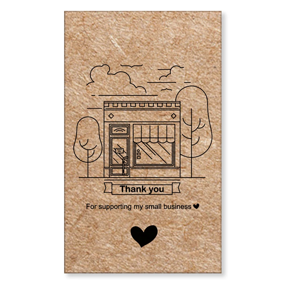 30 Stück Dankeskarte aus natürlichem Kraftpapier, Unternehmen, Geschäft, Dankesbestellungskarte, Großhandel, individuelle Geschenkdekorationskarte – Detail 14