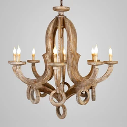 nordic design wood chandelier lighting lustre led suspension luminaire industrielle art deco chandeliers vintage home decor