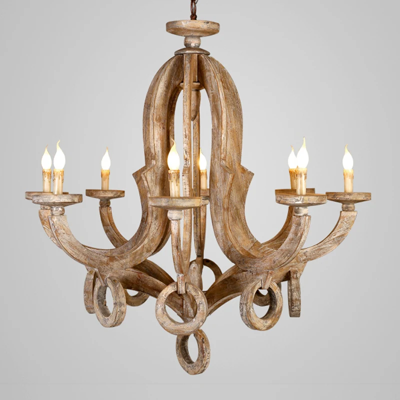 lustre de madeira com suspensao led candelabro com design nordico decoracao industrial de casa vintage 01