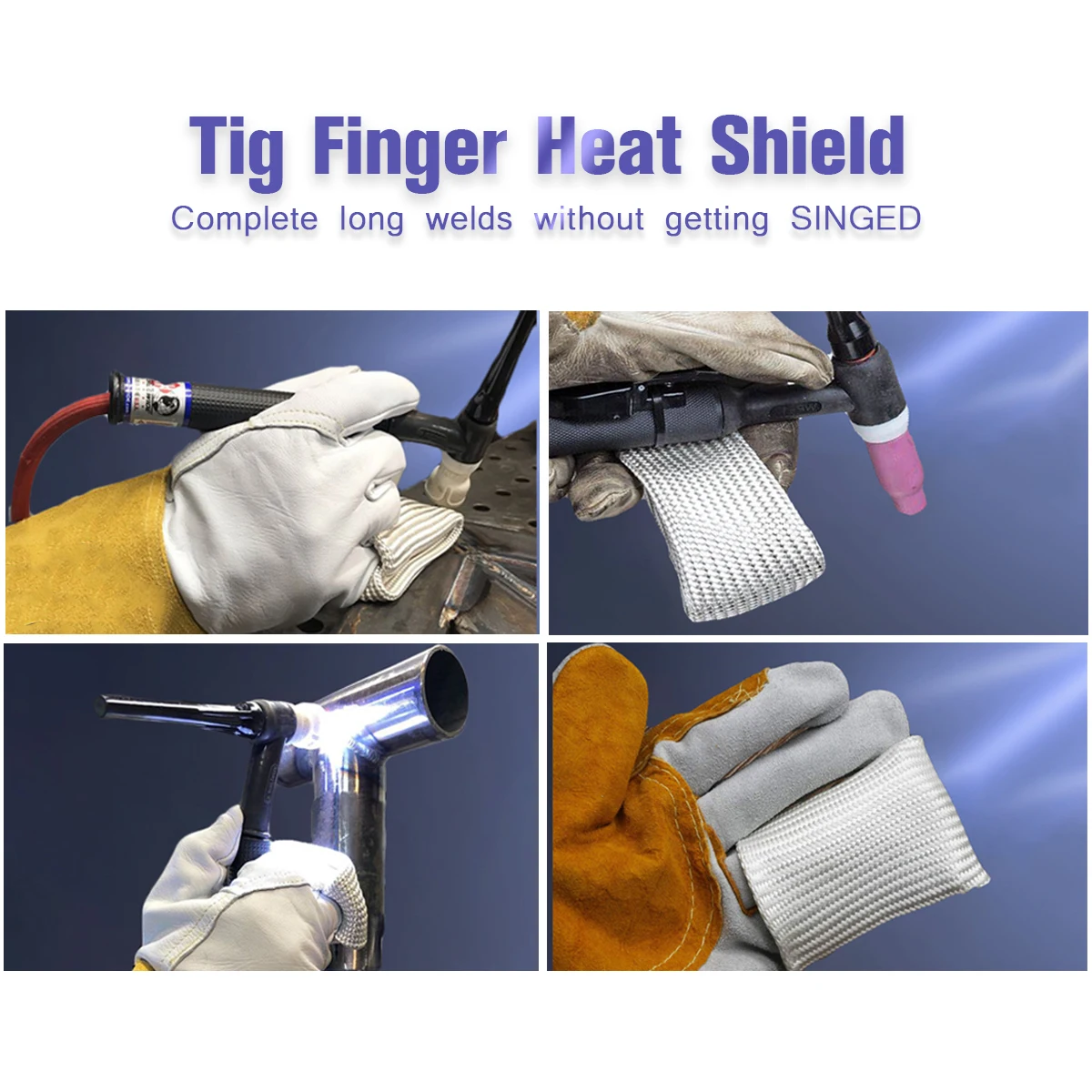 TIG Finger Heat Shield Cover Guard Heat Protection L / XL for TIG Welding Tips Glove