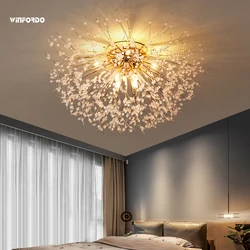 2024 LED G9 Chandelier Firework Pendant Lamp Ceiling Light With Crystal Branches for Bedroom 110V/220V Winfordo IN STOCK