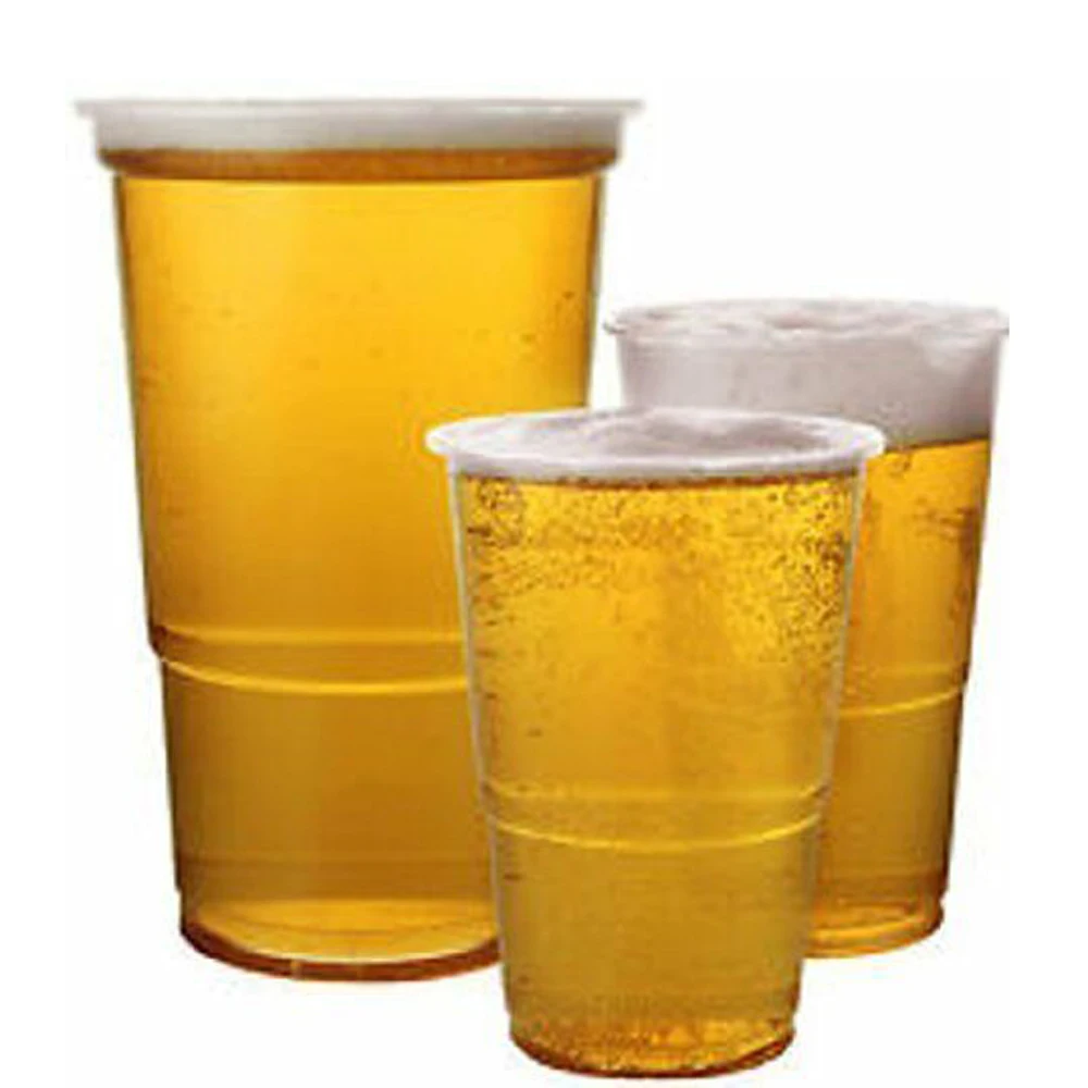 MONGKA Clear Strong Plastic Pink Half Pint Tumblers Disposable Party Beer Classes Cups  Clear