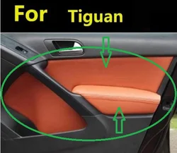 For VW Tiguan 2007 2008 2009 2010 2011 2012 2013 2014 2015 Microfiber Door Panels Armrest Leather Protective Cover car interior