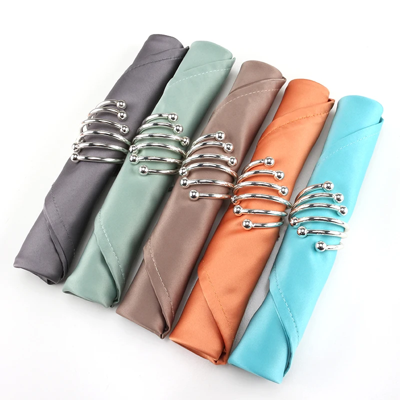 

6 PCS Satin Napkins Cloth Napkin For Party Wedding Table Cloth Linen Napkins Cotton Napkins 18*18 inch