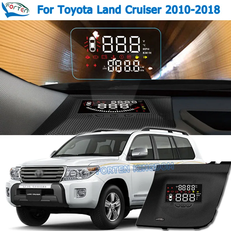 Car Electronic HUD Head Up Display Speedometer Projector For Toyota Land cruiser 2010-2021 Safe Driving Screen Airborne computer