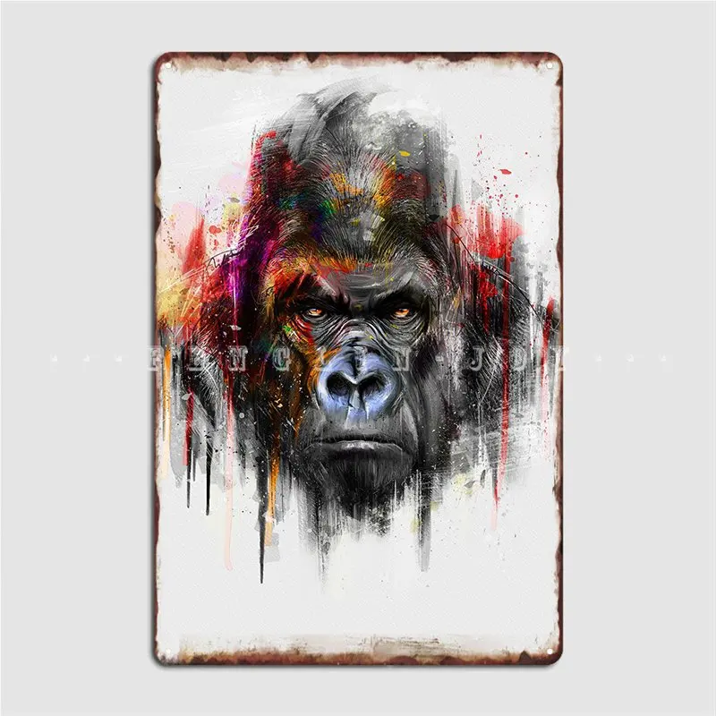 Gorilla (Alpha Series) Metal Sign Retro Bar Cave Club Home Plaques Tin Sign Poster