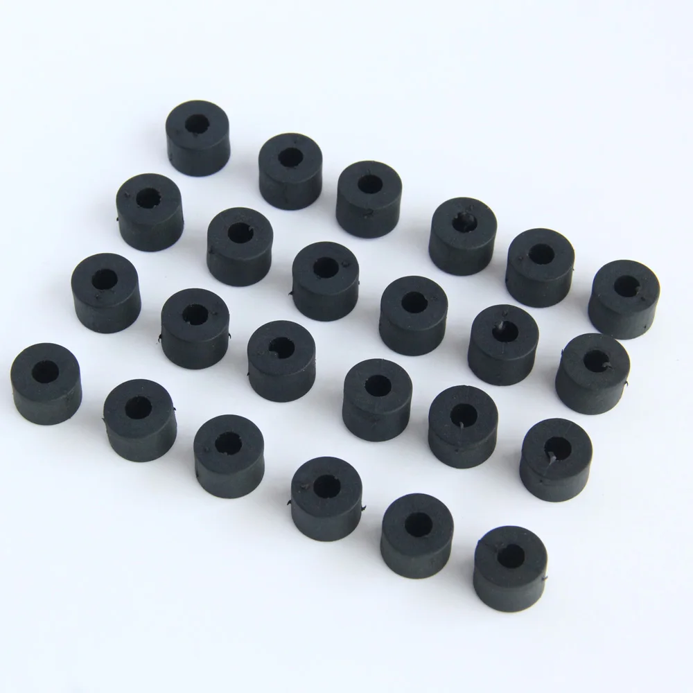 24Pcs หนา9มม.สีดำ Nylon รอบ Spacer O-แหวนท่อปะเก็นยางแบนเครื่องซักผ้า DIY อะไหล่
