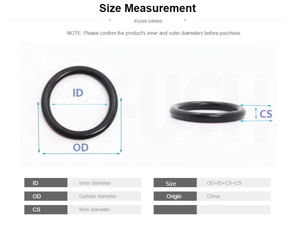 CS3.5mm NBR Gummi O RING OD 50/51/52/53/54/55/56/ 57/58/59/60/63*3,5mm 50PCS O-Ring Nitril Dichtung dichtung dicke 3,5mm ORing – Detail 3